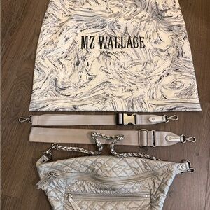 MZ Wallace Oyster Metallic Crossbody Sling